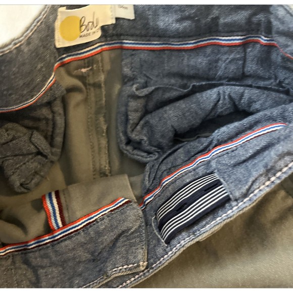 Mini Boden Boys Pottery Green Chino Pants Size 9 Adjustable Waist - Picture 4 of 10